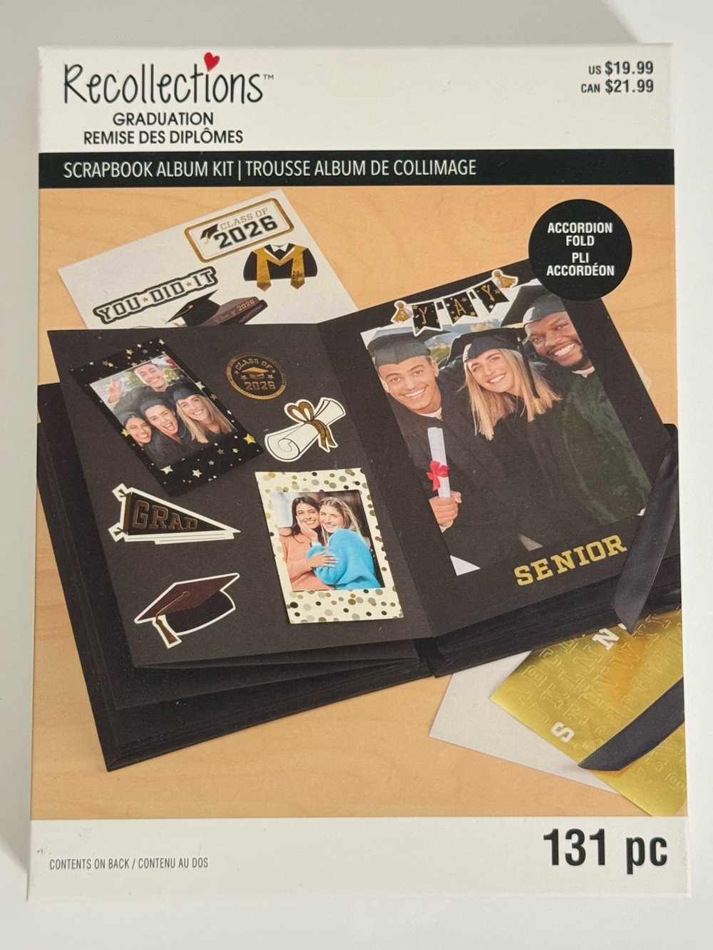 Recollections Class of 2026 Graduation Scrapbook Album Kit 131 Pc | New